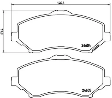 Тормозные колодки BREMBO P11 025