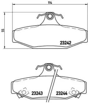 Гальмівні колодки BREMBO P15 004