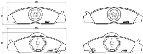 Гальмівні колодки BREMBO P15 008