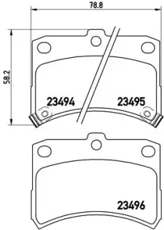 Гальмівні колодки BREMBO P16 009
