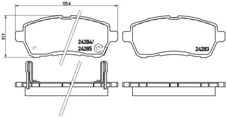 Гальмівні колодки BREMBO P16 013