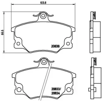Гальмівні колодки BREMBO P23 017