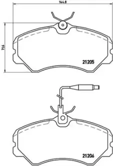 Тормозные колодки BREMBO P23 023