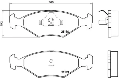 Гальмівні колодки BREMBO P23 040
