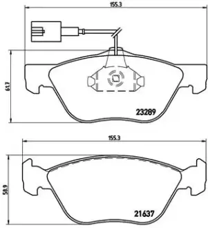 Тормозные колодки BREMBO P23 077