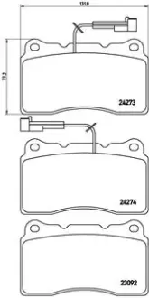 Тормозные колодки BREMBO P23 098