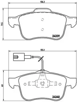 Тормозные колодки BREMBO P23 103