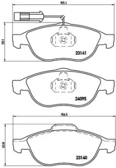 Тормозные колодки BREMBO P23 114