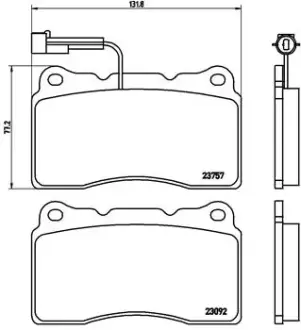 Тормозные колодки BREMBO P23 115