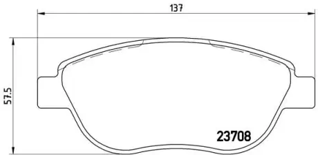 Гальмівні колодки BREMBO P23119