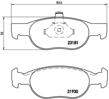 Тормозные колодки BREMBO P23 125