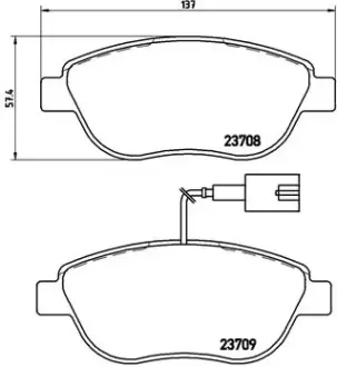 Тормозные колодки BREMBO P23 137X