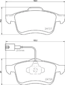 Тормозные колодки BREMBO P23 163