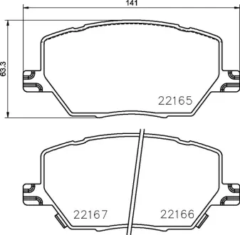 Гальмівні колодки BREMBO P23 164