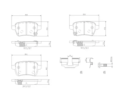 Гальмівні колодки BREMBO P23 190