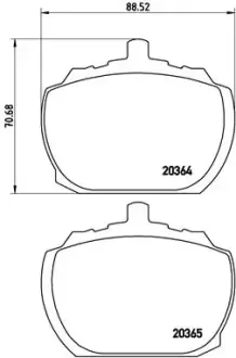 Гальмівні колодки BREMBO P24 004