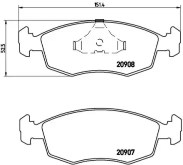 Гальмівні колодки BREMBO P24 019