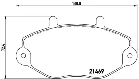 Тормозные колодки BREMBO P24 033