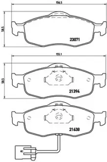 Тормозные колодки BREMBO P24 034