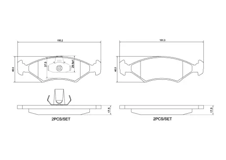 Тормозные колодки BREMBO P24 043