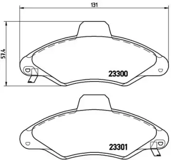 Гальмівні колодки BREMBO P24 045