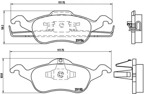 Тормозные колодки BREMBO P24 046