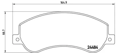 Тормозные колодки BREMBO P24 064