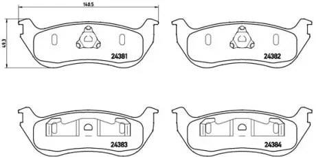 Тормозные колодки BREMBO P24068