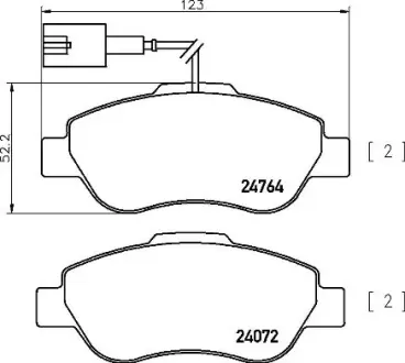 Тормозные колодки BREMBO P24 150