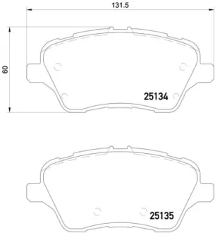 Гальмівні колодки BREMBO P24 151