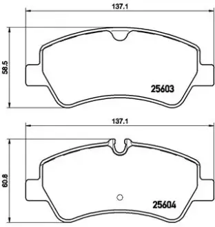 Тормозные колодки BREMBO P24 160