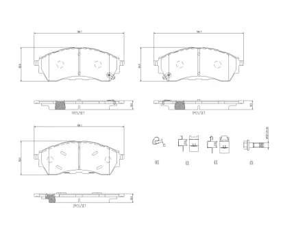 Тормозные колодки BREMBO P24 225