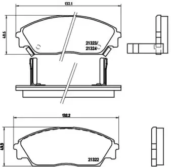 Гальмівні колодки BREMBO P28 016