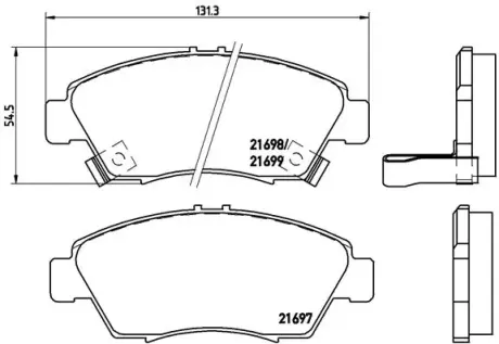 Тормозные колодки BREMBO P28 024