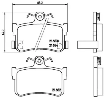 Тормозные колодки BREMBO P28 027