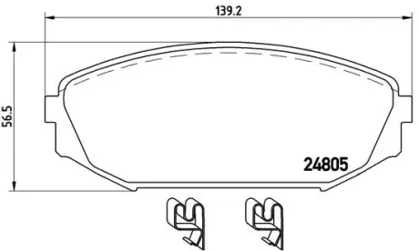 Гальмівні колодки BREMBO P28 049