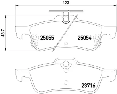 Тормозные колодки BREMBO P28 070