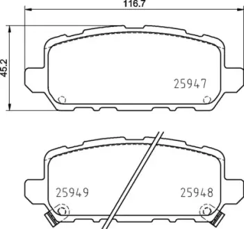 Тормозные колодки BREMBO P28090