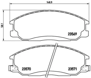 Гальмівні колодки BREMBO P30 013