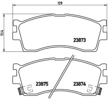 Тормозные колодки BREMBO P30 016