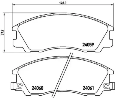 Гальмівні колодки BREMBO P30 017