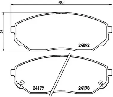 Тормозные колодки BREMBO P30 019
