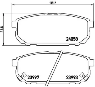 Тормозные колодки BREMBO P30 023