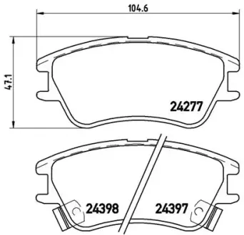 Гальмівні колодки BREMBO P30 027