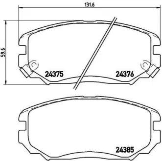 Тормозные колодки BREMBO P30 038