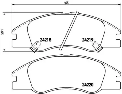 Тормозные колодки BREMBO P30 042