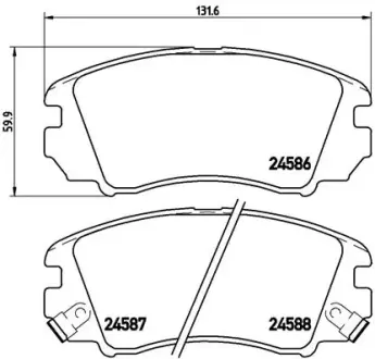 Тормозные колодки BREMBO P30 043