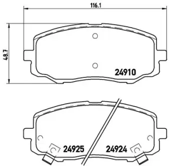 Тормозные колодки BREMBO P30 045