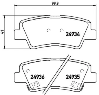 Гальмівні колодки BREMBO P30 047