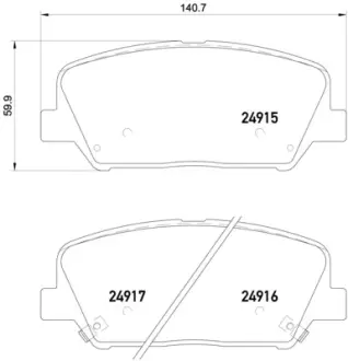 Гальмівні колодки BREMBO P30 065
